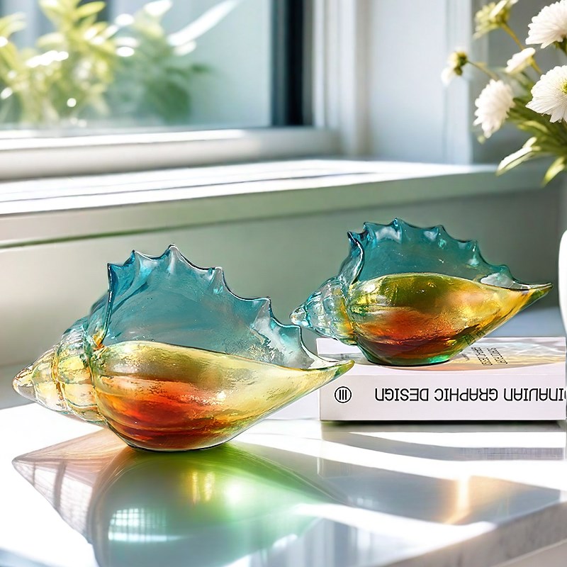 可爱网红ins风创n意入门玄关办公桌装饰艺术海螺工艺品摆件高级小