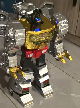 仿不锈钢效果全涂装放大MP08钢锁 恐龙 变形玩具模型手办钢索