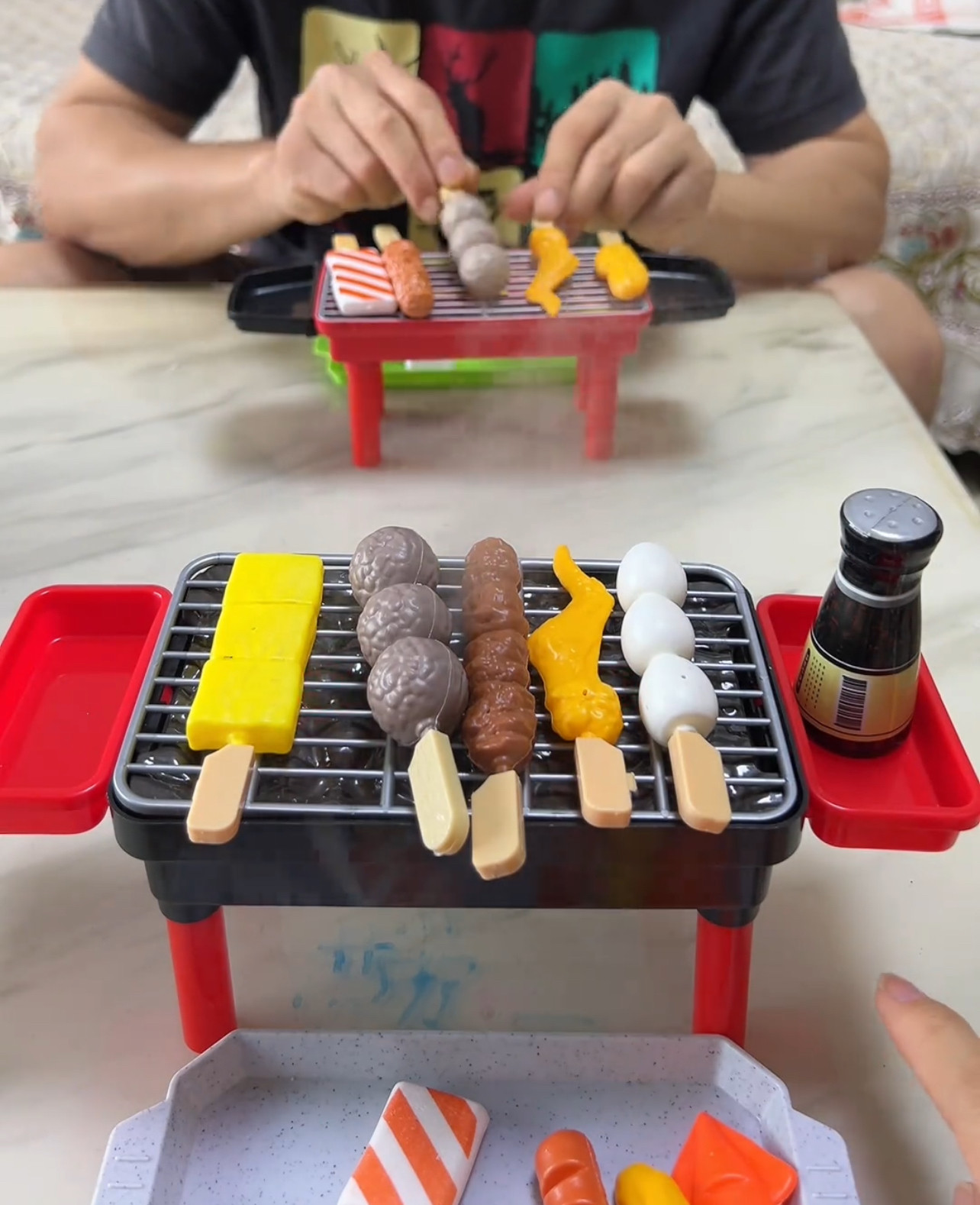 过家家玩具网红烧烤架烤肉新款2026仿真食物烧烤串串香儿童