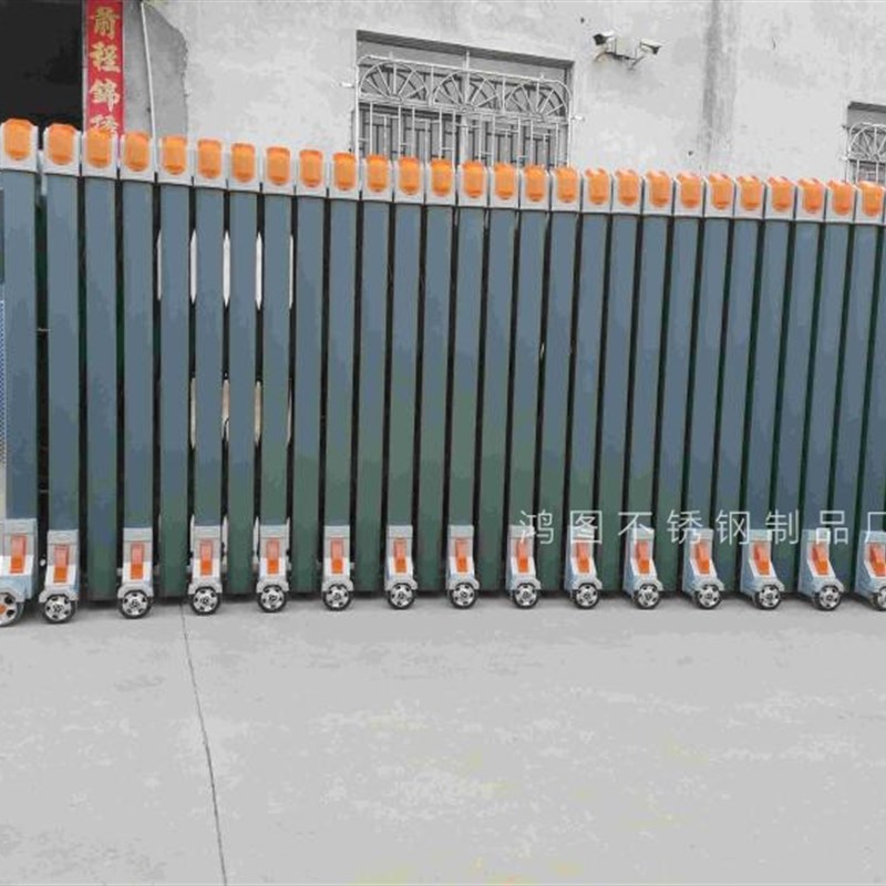 将军门大型铝合金伸缩门公司形象门售楼部小区遥控折叠平移自动门