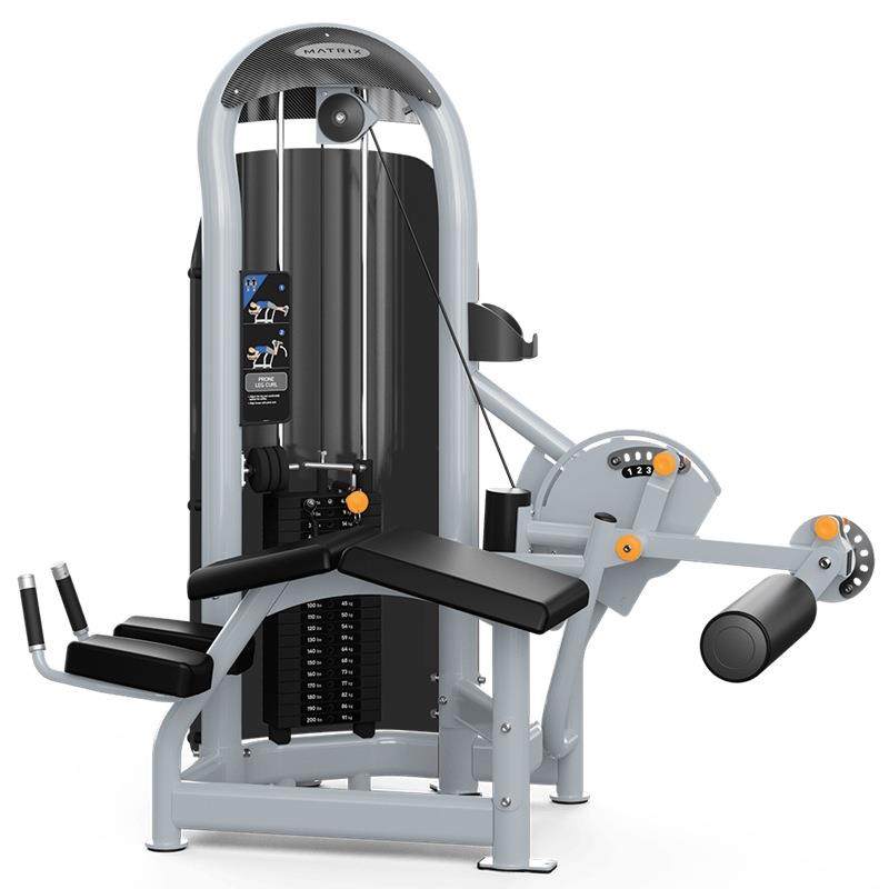 美国MATRIX卧式曲腿机G3-S73商用健身房俯卧后勾曲腿训练器械