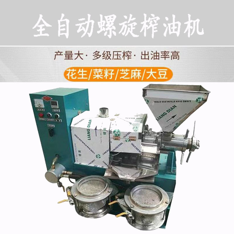 全自动螺旋榨油机商用中小型螺旋榨油机花生菜籽核桃山茶籽榨油机