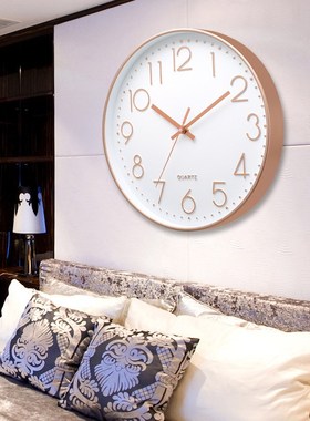 12英寸30CMj静音石英挂钟创意时尚家用客厅立体数字简约钟表