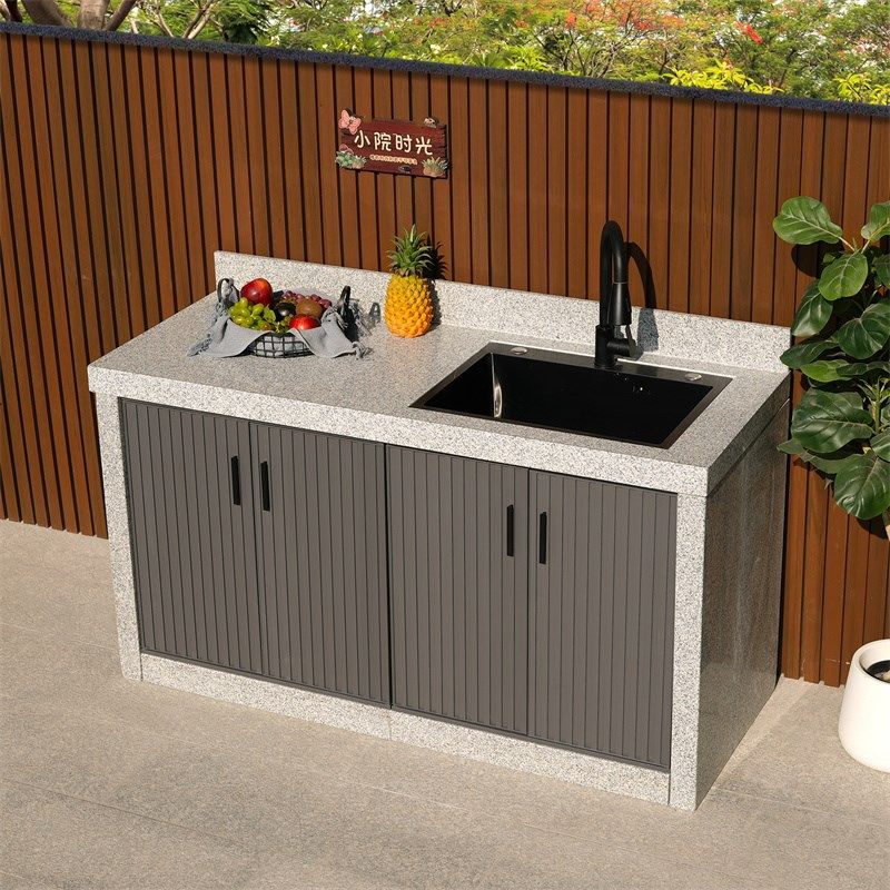 户外庭院洗手台厨房操作工作台花园大理石材岛台阳台储物柜洗菜盆,家装主材,盆、台一体成型式台盆,淘宝优惠券,粉丝福利购,淘宝优惠卷