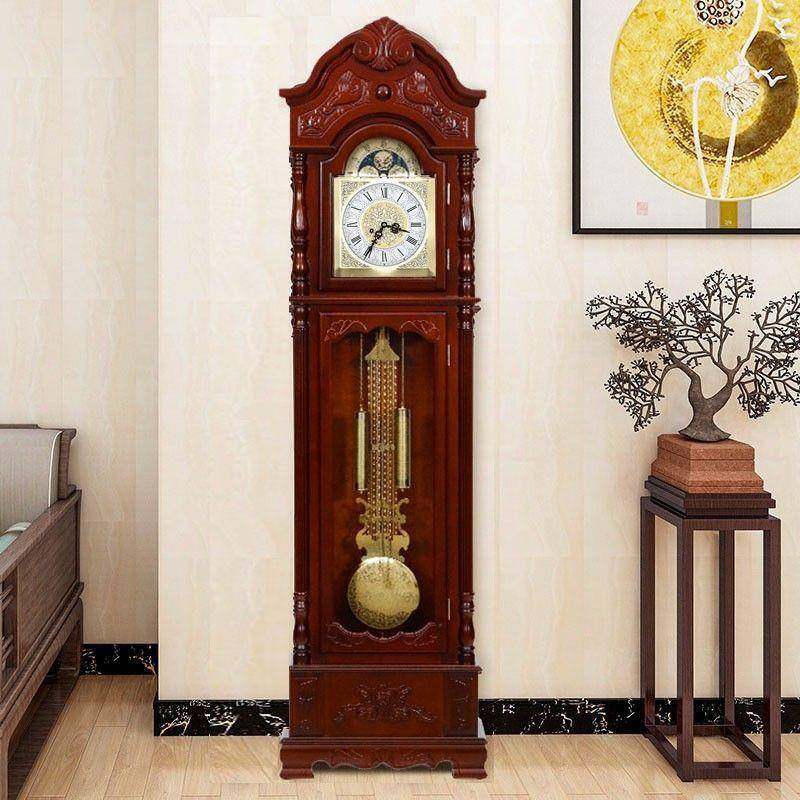 立客老式北极星座钟中式落地钟厅复古式摆钟式家用机XKA芯坐钟机