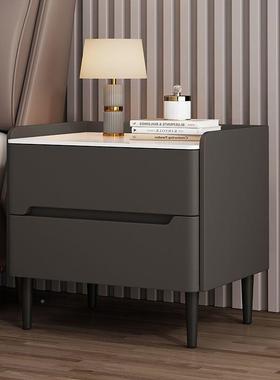 实木TQR3Caee约床头柜智能轻奢卧室多功能用简现家代床边柜指纹锁