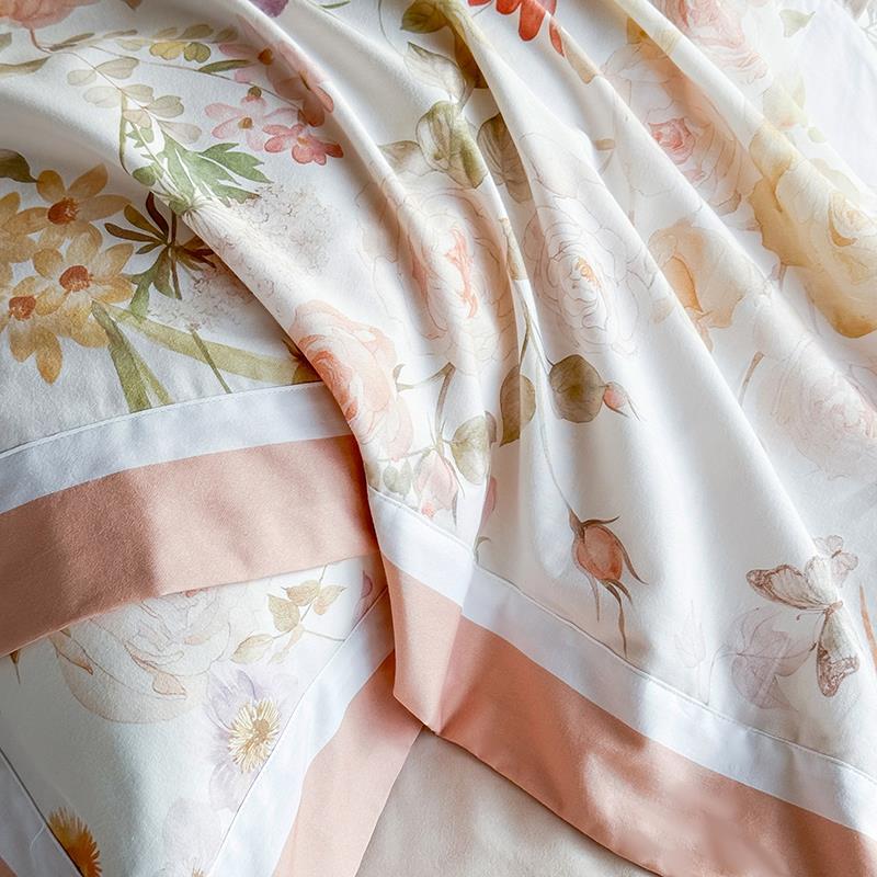 025新美款A类长绒棉2印花式双拼四季款CQX件套6四0S纯棉全棉被套