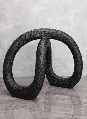 HMW饰现树代简约黑色白色X形脂样售板房楼部家居桌面餐厅软装品摆