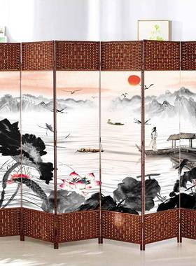 屏风断帘家客厅卧室遮挡档门挡床移动推TYL拉可隔折叠玄用关