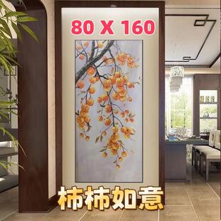 顺手绘代油画丰纯手工绘风景装饰画床头客厅玄手关现立NEI体艺术