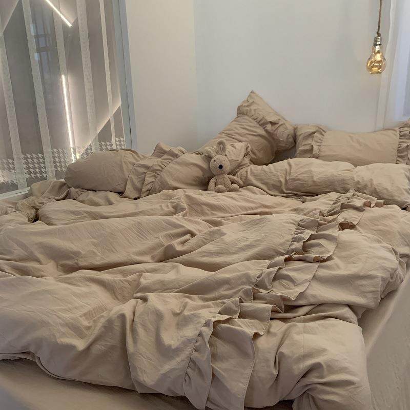 公主风水洗皱纱床上四件套.8女孩床单被套学皱生宿舍三件1XQY套1,床上用品,床品套件/四件套/多件套,淘宝优惠券,粉丝福利购,淘宝优惠卷