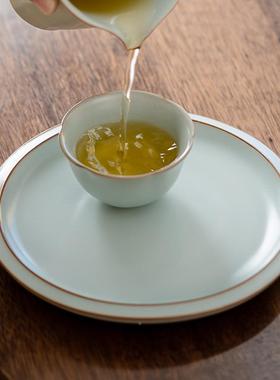 云隐造物窑壶开片可汝养汝承瓷干ZH82137泡台茶瓷承壶托茶具配件