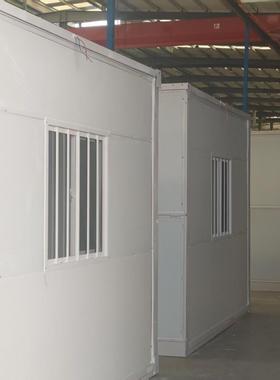 白色折叠房移动活动板可拆房卸彩钢板集装箱BRX简易式住房人办活