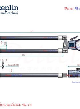 德K壁ROEPLIN型针盘国管测量外卡规D8R100大大量程壁BDI厚卡表0-1