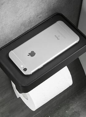 黑色不锈钢纸巾架卫生间手纸盒欧厕式简易卷擦器酒店所AM-016纸纸