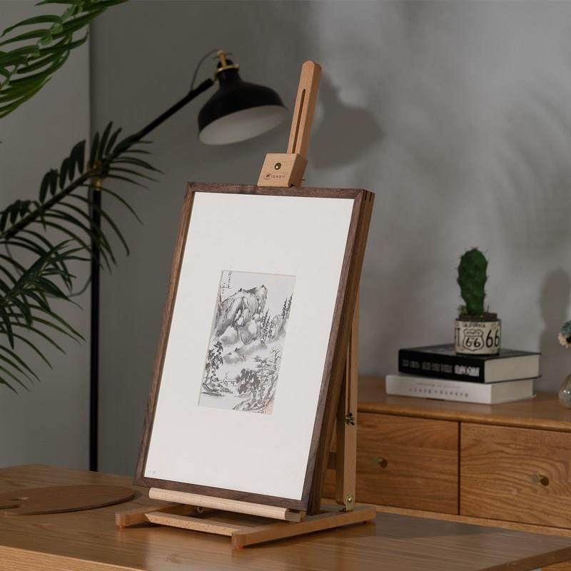 Y8Z相框定制A4a开3实木8柚木字画相框裱画胡框桃木画装裱KCS片定