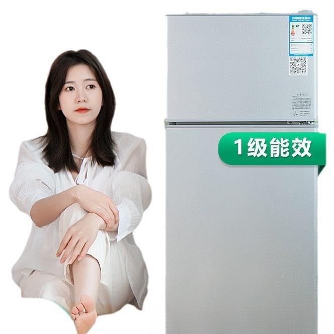 小冰柜家用个一起批用两人小冰箱单用人冷对HY818496冻宿舍家开门