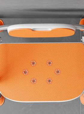 老NVE人洗专用子防滑孕澡妇浴室椅坐凳折凉叠式沐浴冲坐椅橙色扶