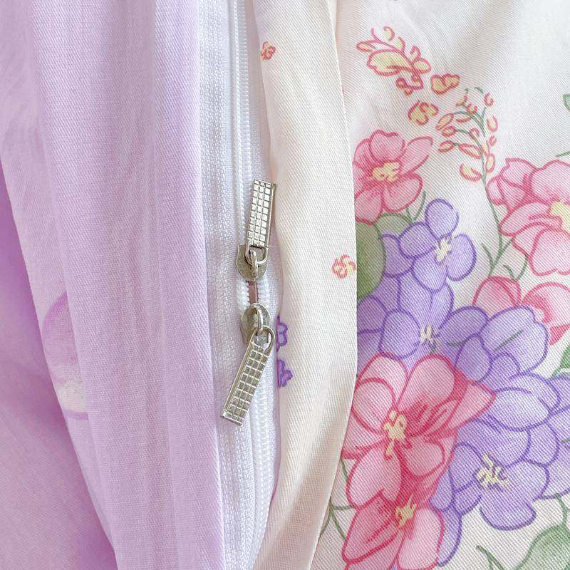 2250新款全棉a类水洗边一吊字工艺款印花全棉四件套碎花小绣FJD清