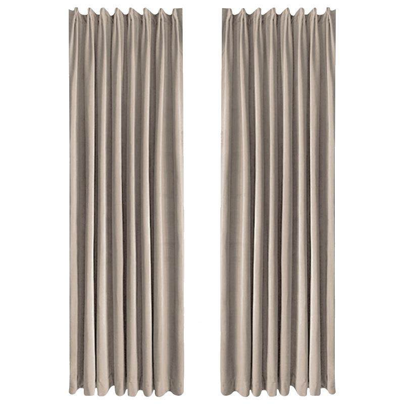 J6DA澳洲羊绒风复古轻奢窗棕丝色卧室全遮帘光防客厅挡风防寒GQV