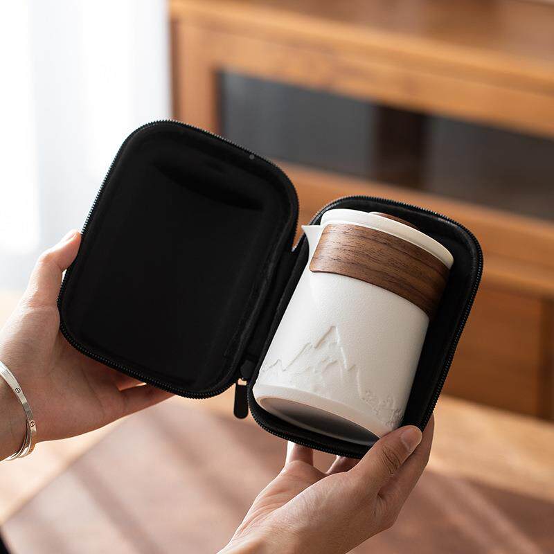 用骏山便携式行具套装家旅简约户外印制log茶o中秋商务宴QDR席随