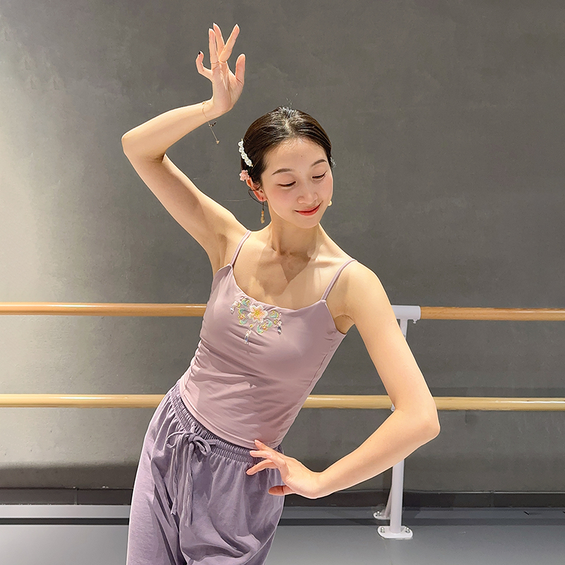 古典舞蹈服刺绣吊带裹胸打底w内搭中国舞背心练功服演出服上衣女