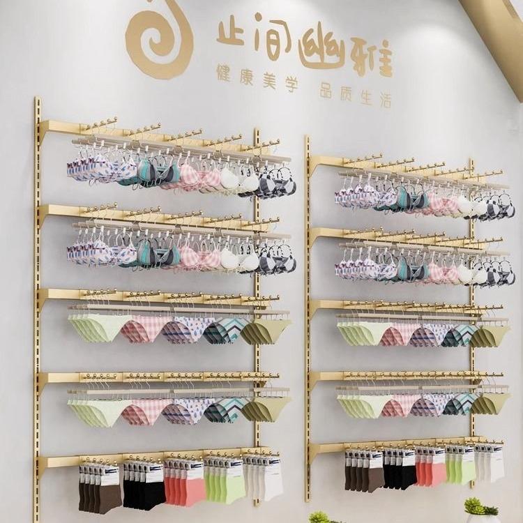 内衣架子内裤正挂展示架上墙文胸货架袜子饰品壁挂钩店铺陈列架落