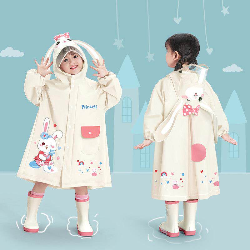 英国NEXTROAD儿童雨衣女童防水雨披防雨服幼儿园宝宝带书包位套装
