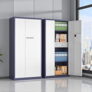 电子双节保管箱指纹锁保密柜密码锁钢制办公双锁矮柜带抽屉文件柜