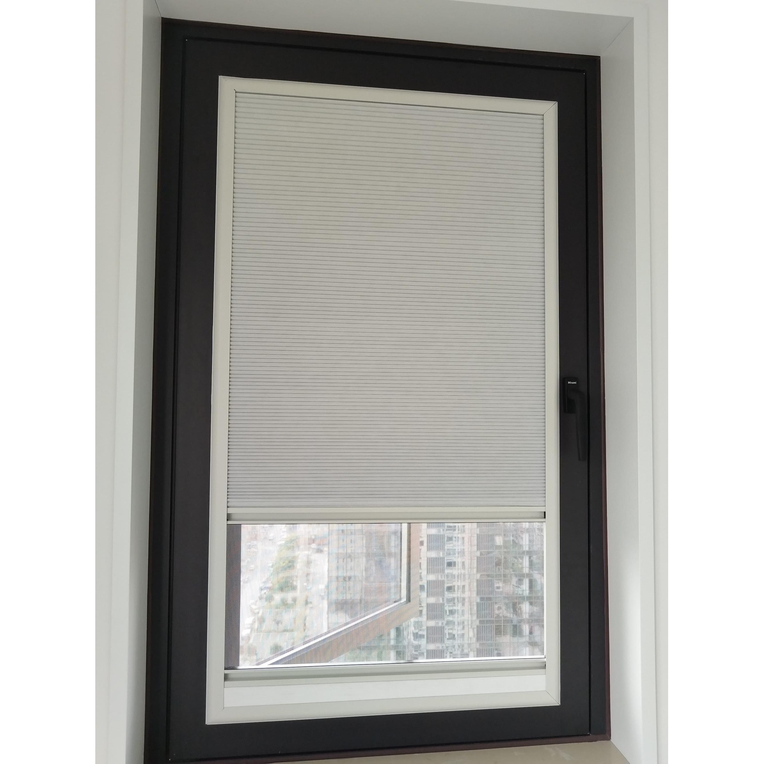 带框内置嵌入式内开内倒窗帘房车遮阳百叶免打孔卫生间防水蜂巢帘