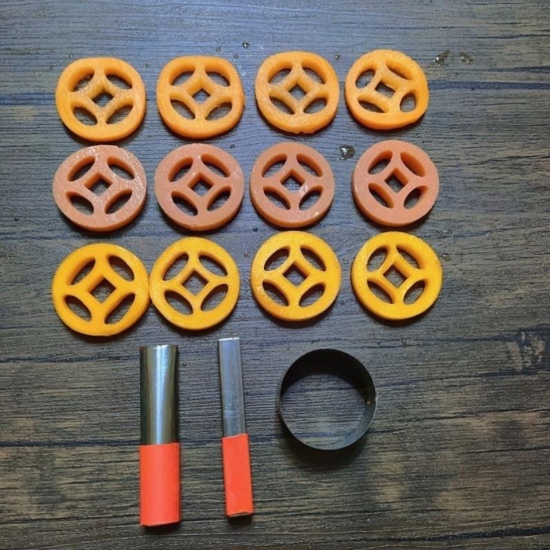 不锈钢果蔬造型铜钱刀厨房盘饰压花模具摆盘装饰蔬菜水果切模