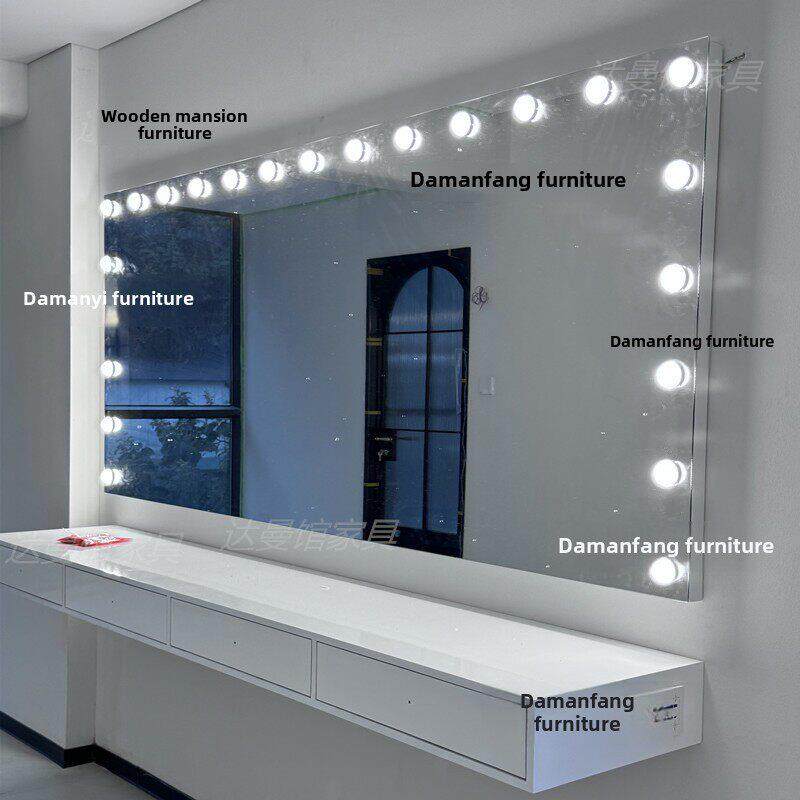 壁挂影楼专用化妆台镜子婚纱店美容院纹绣眉形设计化妆师化妆桌