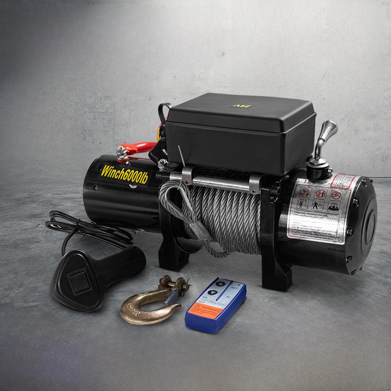 绞车电动12V汽车小型起重机越野拖车自救滚动摩托车小型24V电动葫