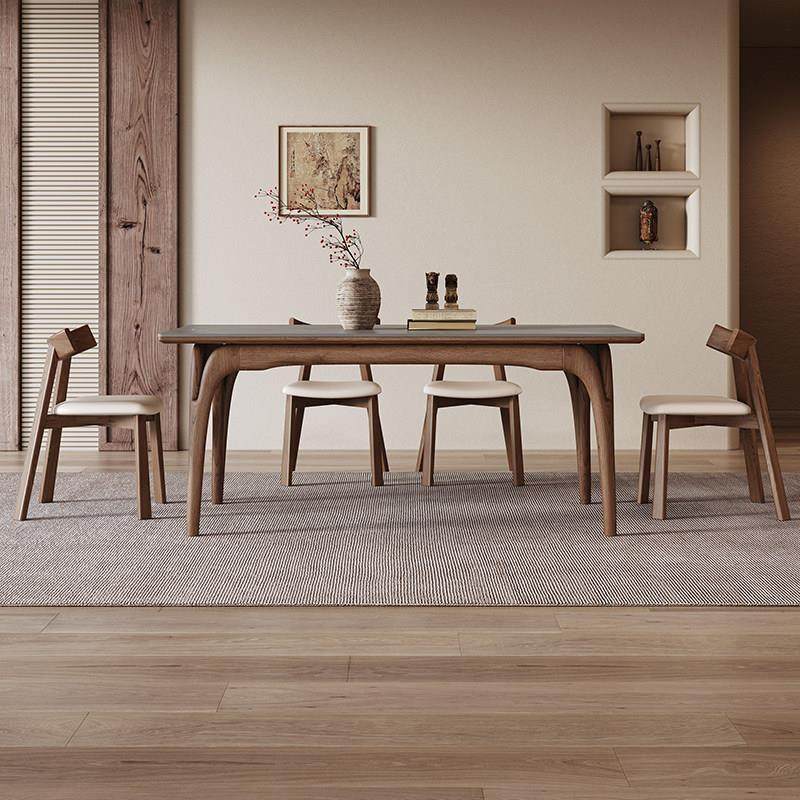 北欧实木岩板餐桌现代简约轻奢饭桌家用小户型餐桌椅2025新款,住宅家具,岩板餐桌,淘宝优惠券,粉丝福利购,淘宝优惠卷