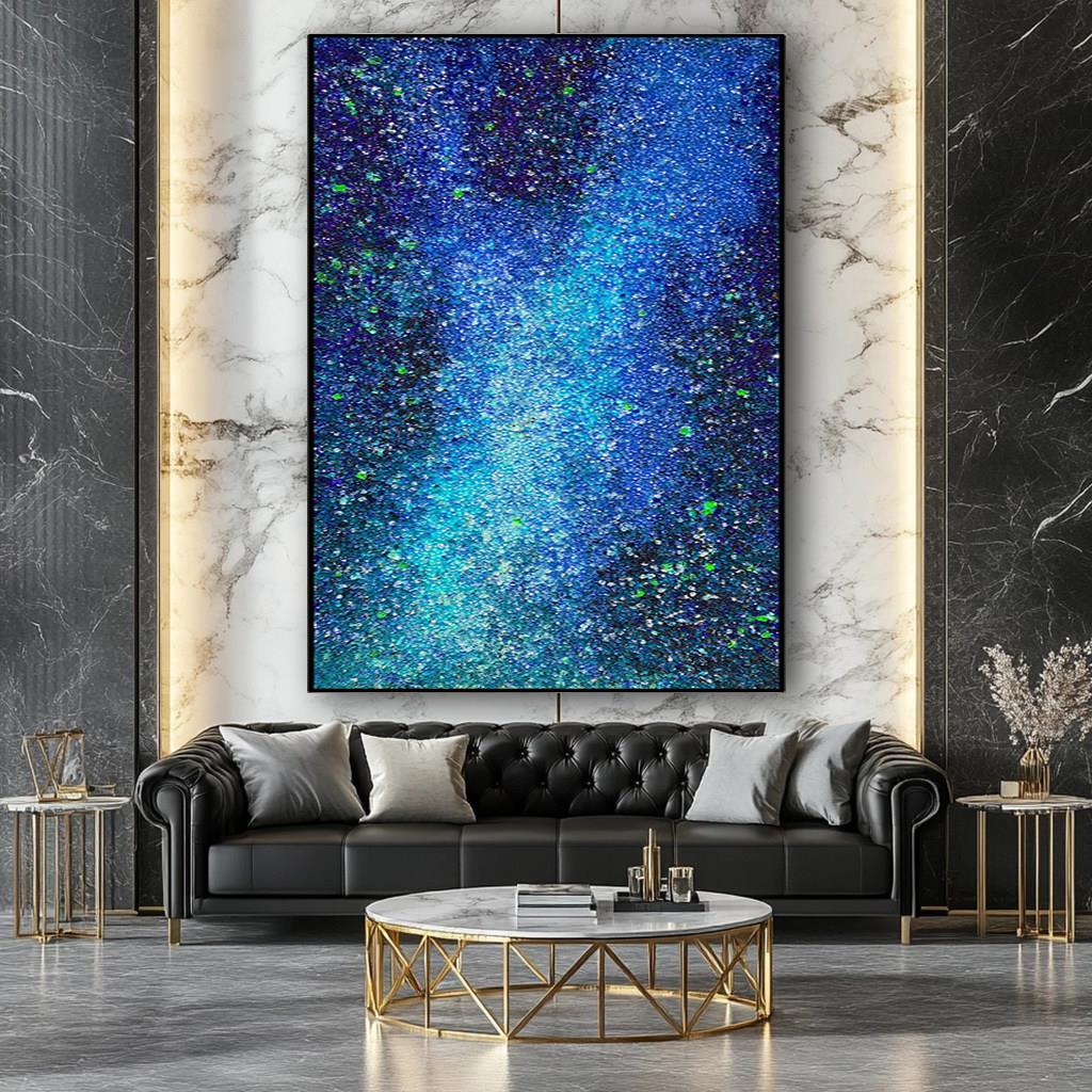 现代装饰画轻奢高级立体璀璨星河星空亚克力水钻实物装置艺术挂画