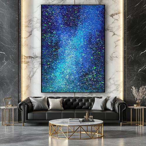 现代装饰画轻奢高级立体璀璨星河星空亚克力水钻实物装置艺术挂画