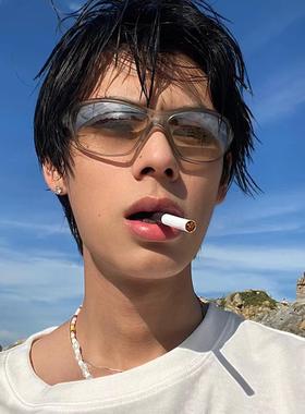 跑步登山骑行墨镜男户外运动防风眼镜未来感街拍防晒近视太阳镜女