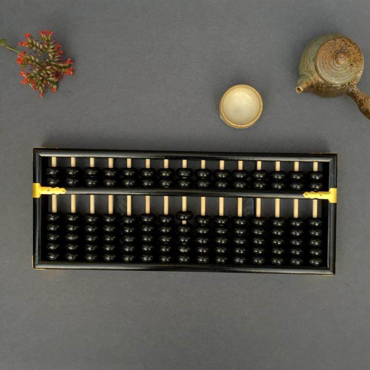 15档实木质算盘老式小学生儿童珠心算大号黑色复古装饰收藏品摆件,文具电教/文化用品/商务用品,算盘,淘宝优惠券,粉丝福利购,淘宝优惠卷