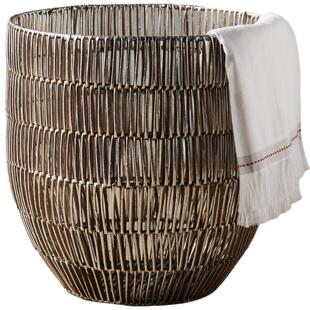 藤尔出口收纳篮高颜值金属质感脏衣篮家用卫生间脏衣篓塑料防水