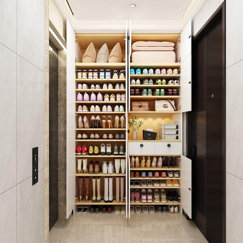鞋柜新款2025爆款门外楼道入户电梯口家用门口带锁大容量收纳定制