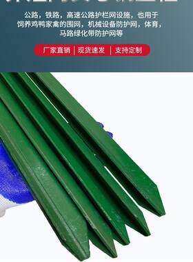 养殖围栏网立柱勾花网围网预埋桩荷兰网牛栏网链接固定铁柱子栏杆
