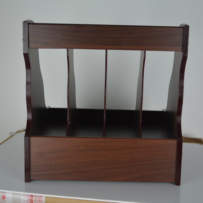 鑫木达四格木文件架资料架带抽屉文件质栏办公质档案架学生书VTJ