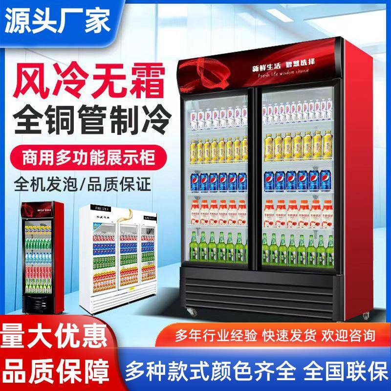 啤酒展示柜超市便利店大容量冷藏酒水柜单双门立式冷柜饮料柜