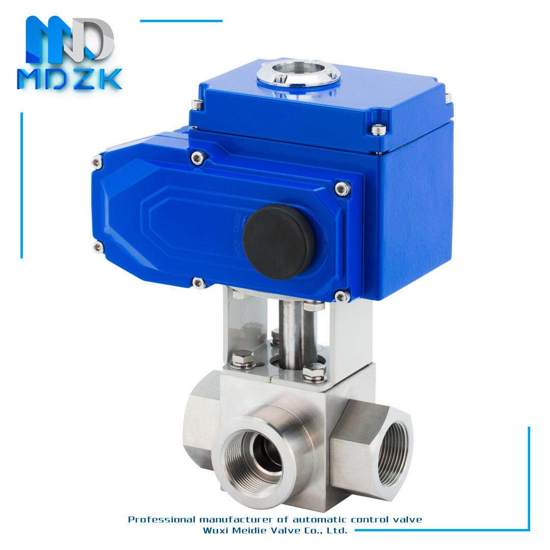 MDZK-AX-Q914/5F/N-320P电动耐压丝口扣天然气不锈钢三通球阀