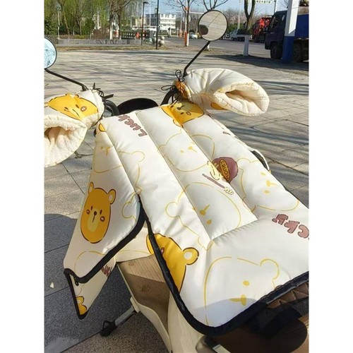 电动车分体挡风被冬季加绒加厚冬天摩托电瓶车双面防水防寒防风罩