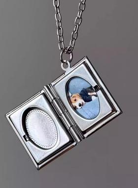 个性照片相盒项链复古创意情侣