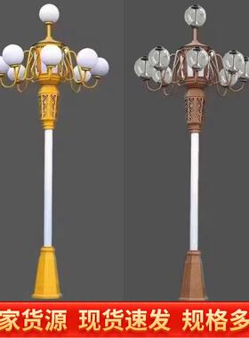 led道路路灯杆5/6/7/8/9/10/12米单臂自弯海螺臂双头高低臂户外灯