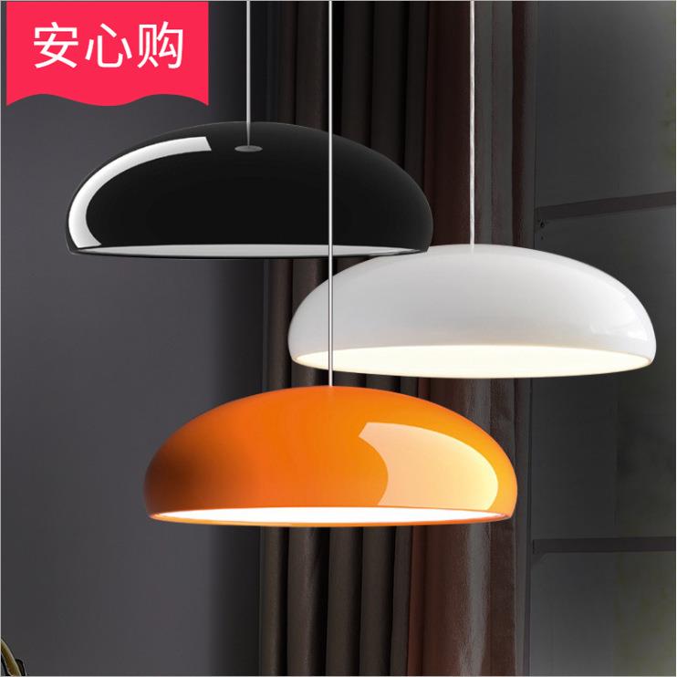 现代简约意大利餐厅灯客厅卧室书房店铺商场茶室橙色LED装饰吊灯