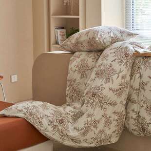 全棉针织棉四件套纯棉天竺棉床单北欧简约100被套1.8m床笠三4件套