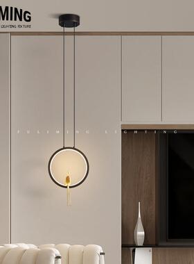 简约吊灯卧室床头小吊灯酒店全铜餐厅灯轻奢风格创意led灯具81081